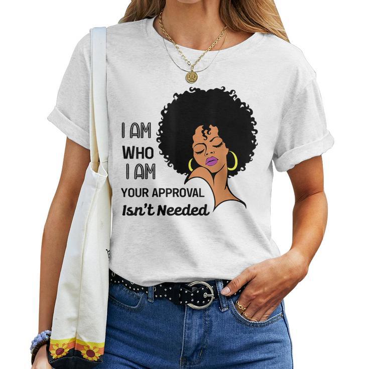 Black Queen Lady Curly Natural Afro African American Women T-shirt