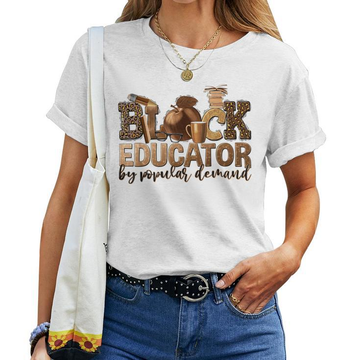 Black Teacher Educator African American Professor Ta School Women T-shirt