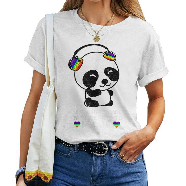 Can't Hear You I'm Listening To K-Pop Panda Gay Ally Pride Women T-shirt