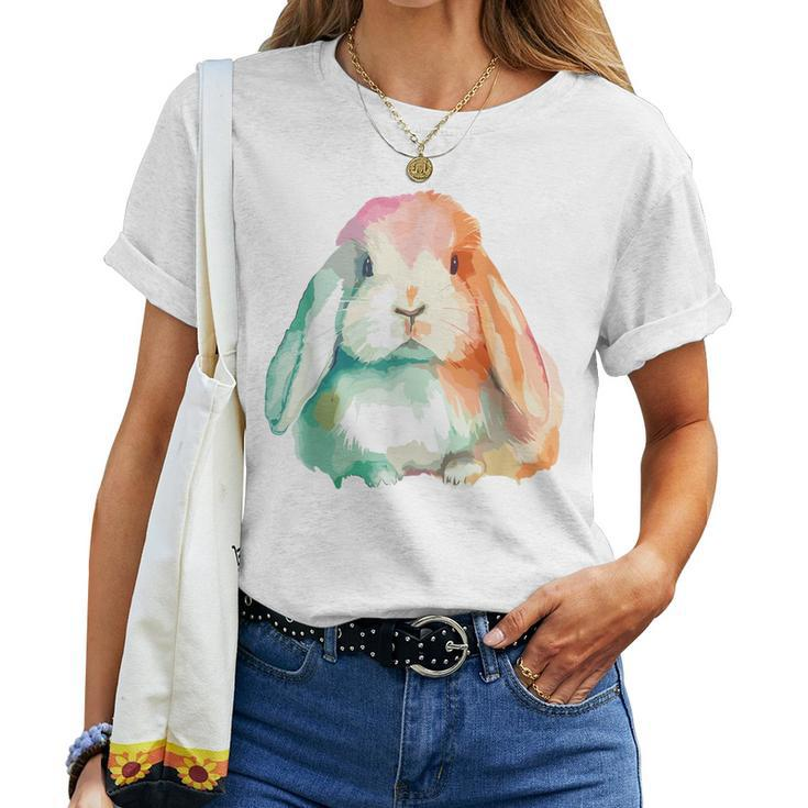 Easter Bunny Holland Lop Rabbit Girl Holland Lop Women T-shirt