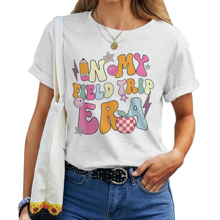 In My Field Trip Era Retro Groovy Teacher Field Day 2024 Women T-shirt