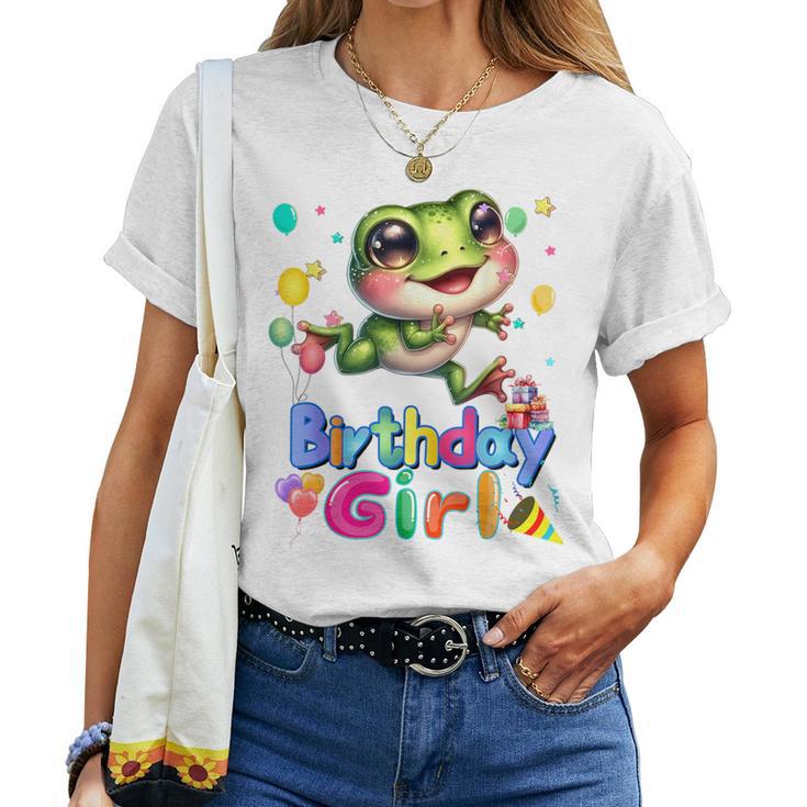 Frosch Geburtstag Prinzessin Mädchen It's My Birthday Frosch T-shirt Frauen