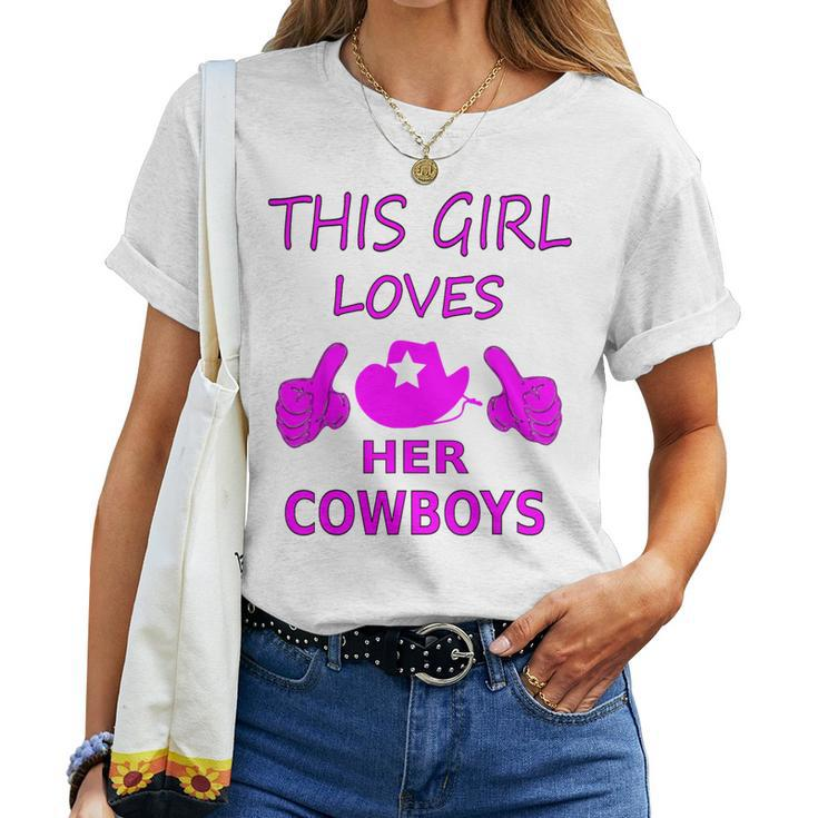 This Girl Loves Her Cowboys From Texas Women T-shirt
