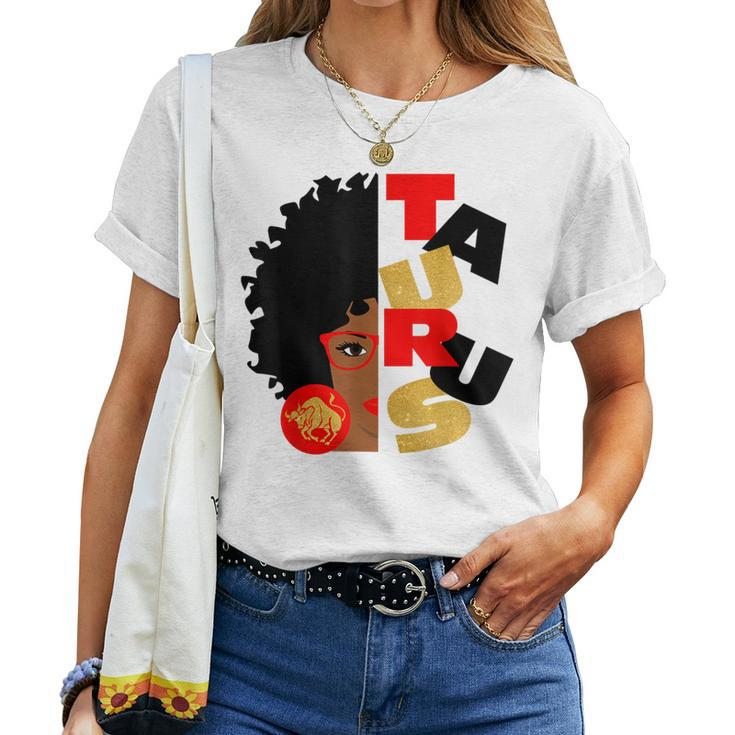 Half Face Taurus Black Queen Birthday Zodiac Curly Hair Women T-shirt