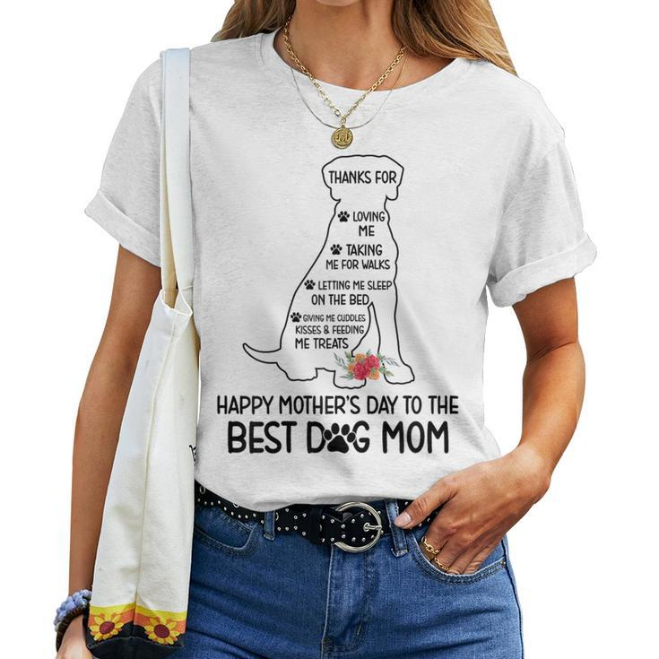 Happy Mother's Day To The Best Dog Mom Dog Lover Women T-shirt
