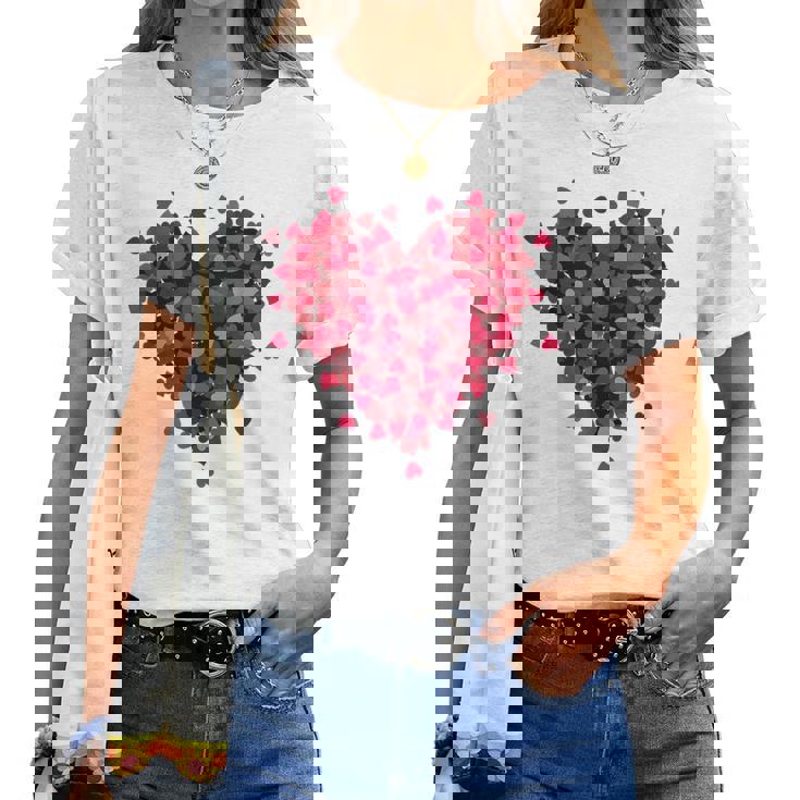 Hearts & Girls Valentine's Day Heart Cute Hearts Women T-shirt