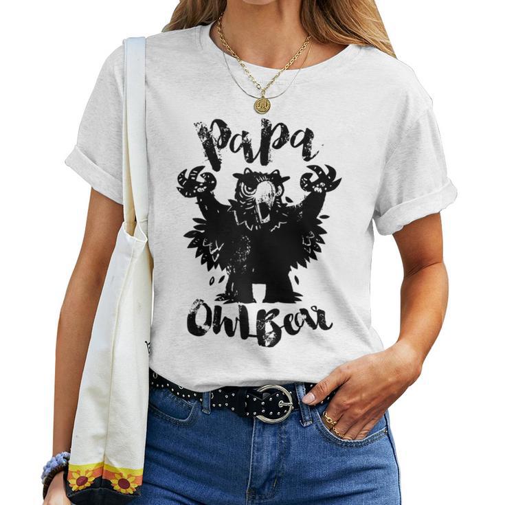 Herren Papa Owl Bear Fierceintage Monster Rollenspieler Für Herren Raglan T-shirt Frauen