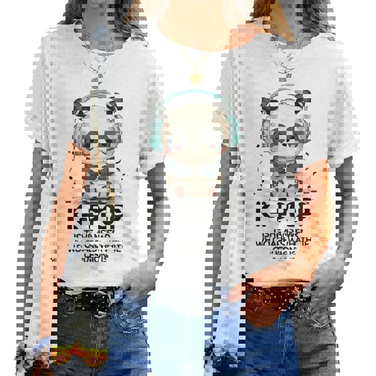 K-Pop Es La Respuesta Panda Kpop Merch Productos De K-Pop Camiseta de mujer