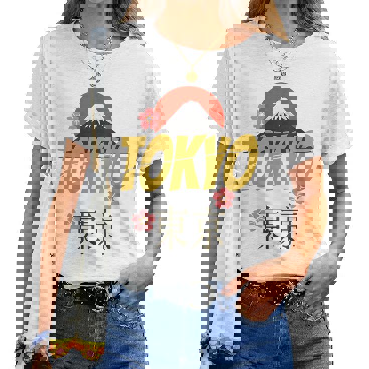 Kanji Tokyo Dans Le Japonais Du Mont Fuji Japon T-shirt femme