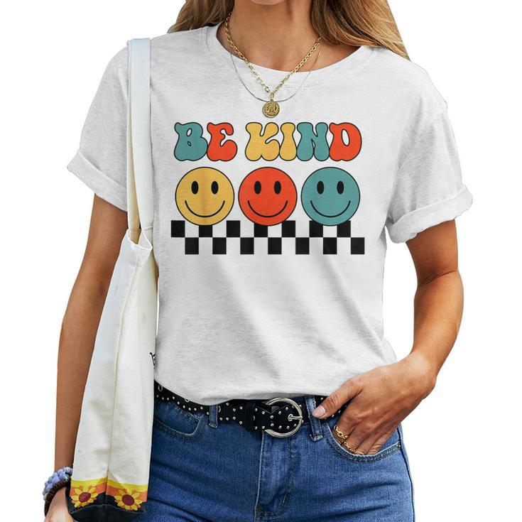 Be Kind Retro Groovy Checkered Inspirational Women T-shirt