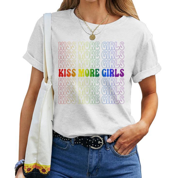 Kiss More Girls Gay Lesbian Pride Lgbt Lovers Feminist Women T-shirt