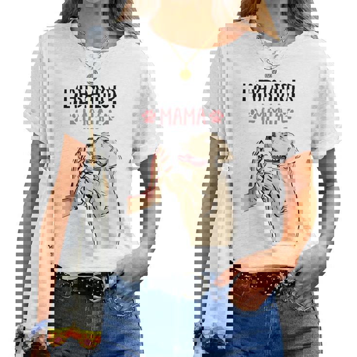 Labrador Mama Perros Es Día De La Madre Es Camiseta de mujer