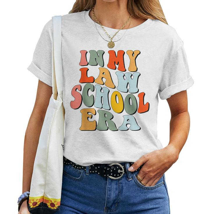 In My Law School Era Future Lawyer Student School Groovy Women T-shirt