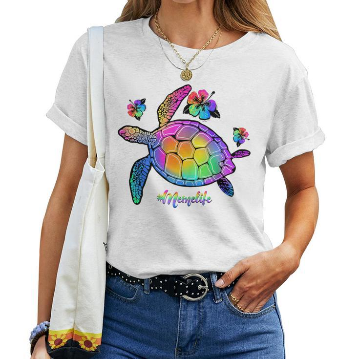 Meme Turtle Meme Life Sea Turtle Women T-shirt