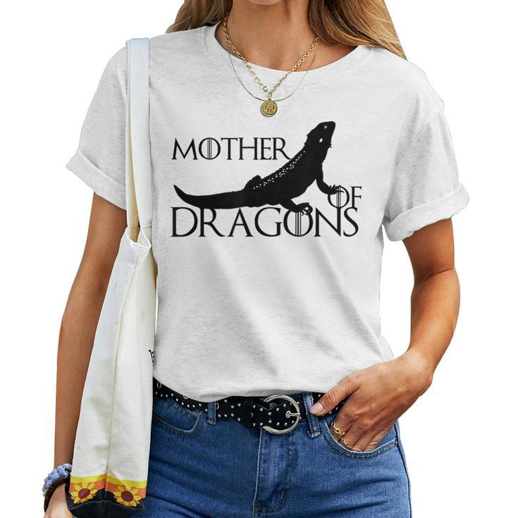 Mother Of Bearded Dragons Beardie Mom Reptile Pet Queen Women T-shirt