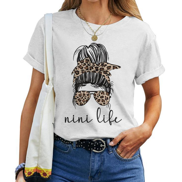 Nini Life Blessed Nini Grandmother Nini Grandma Women T-shirt
