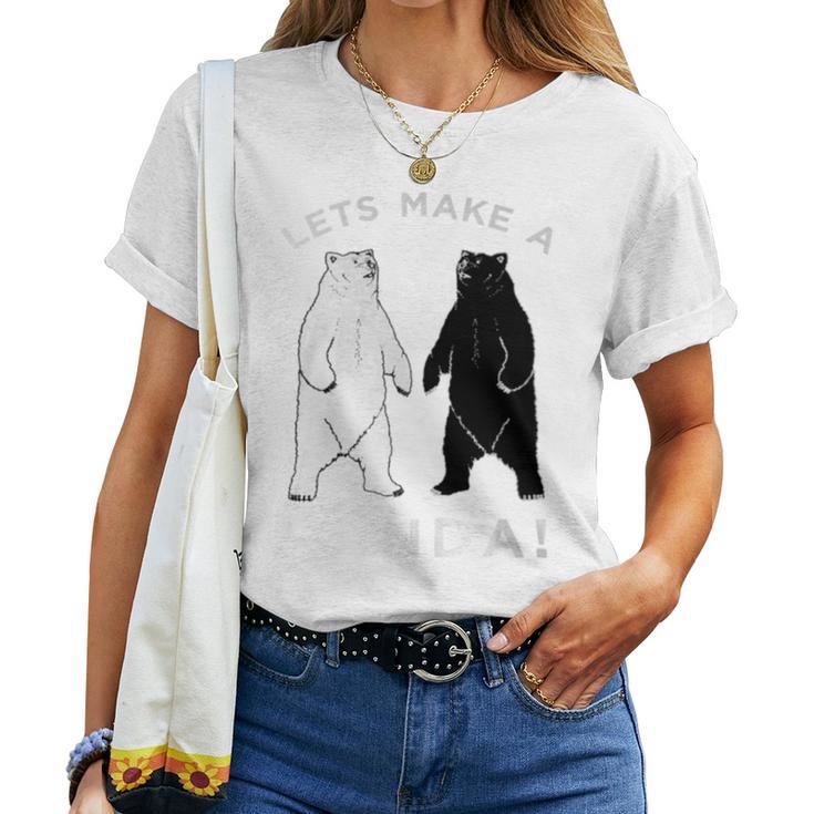 Lets Make A Panda  Bear Graphic Women T-shirt