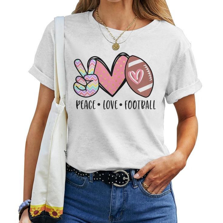 Peace Love Football Cute For N Girls Toddler Women T-shirt