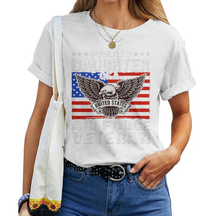 Proud Daughter Of A Us Air Force Veteran Patriotic Military Women T-shirt