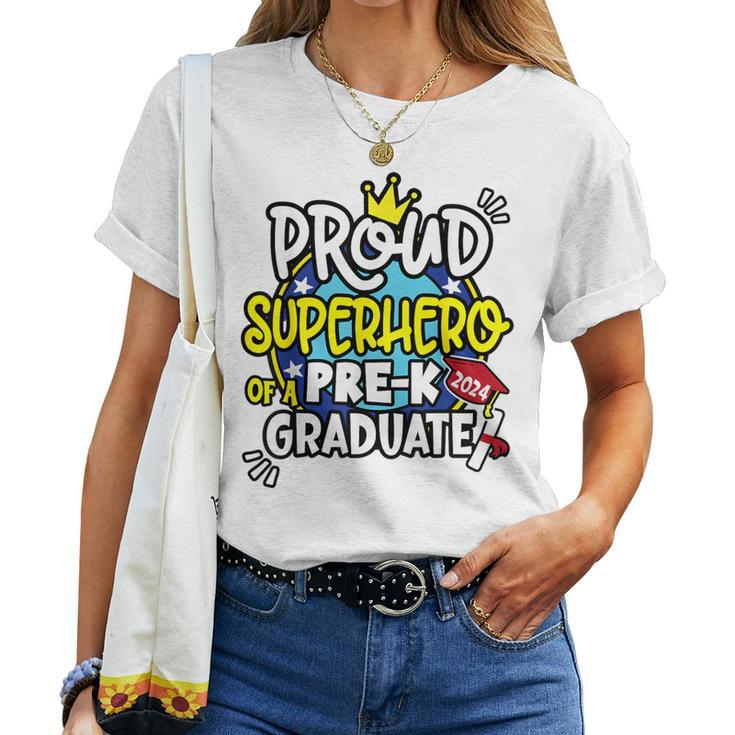Proud Superhero Team 2024 Boys Girls Pre-K Crew Graduation Women T-shirt