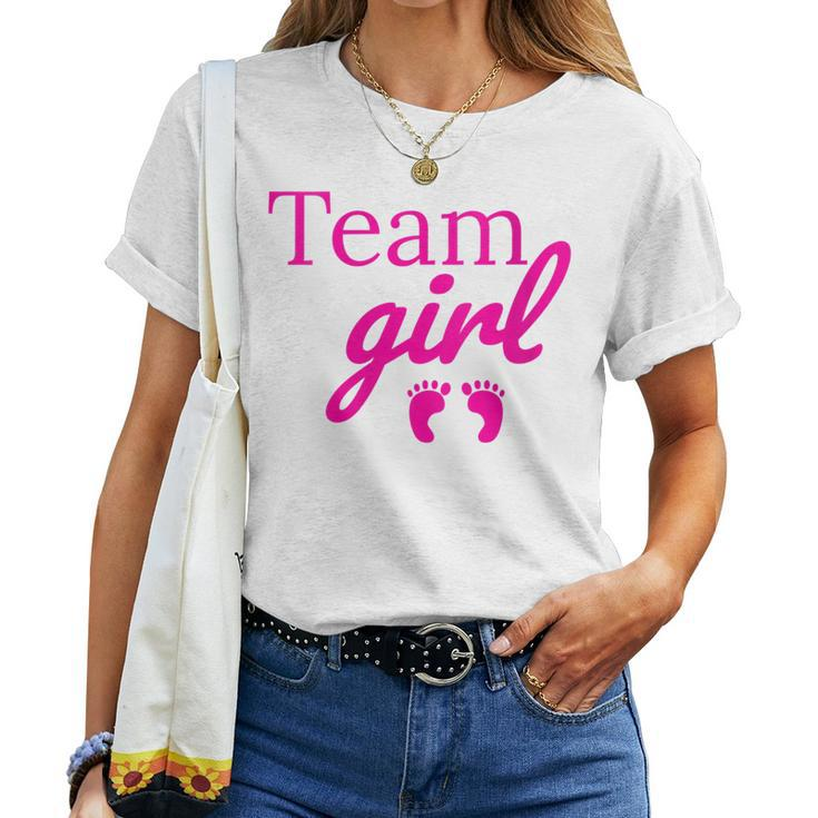 Team Girl Pink Baby Shower Gender Reveal Party Women T-shirt