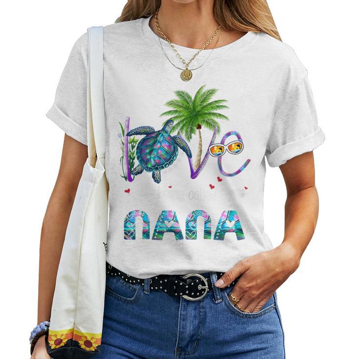 Turtle Nana Love Being Called Nana Turtle Women T-shirt