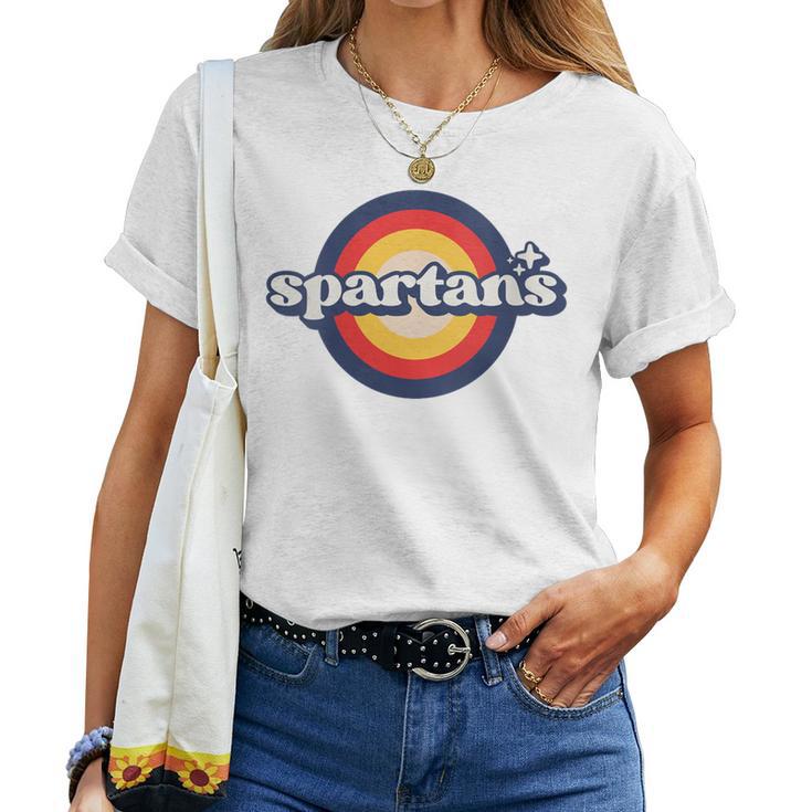 Vintage Spartans High School Spirit Go Spartans Pride Women T-shirt