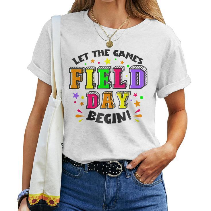 Yellow Field Day Let Games Start Begin Kid Boy Girl Teacher Women T-shirt