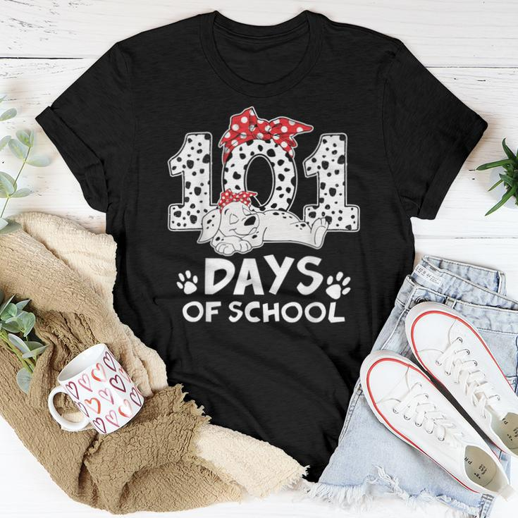 100 Days Of School Dalmatian Dog Girl 100 Days Smarter Women T-shirt Funny Gifts