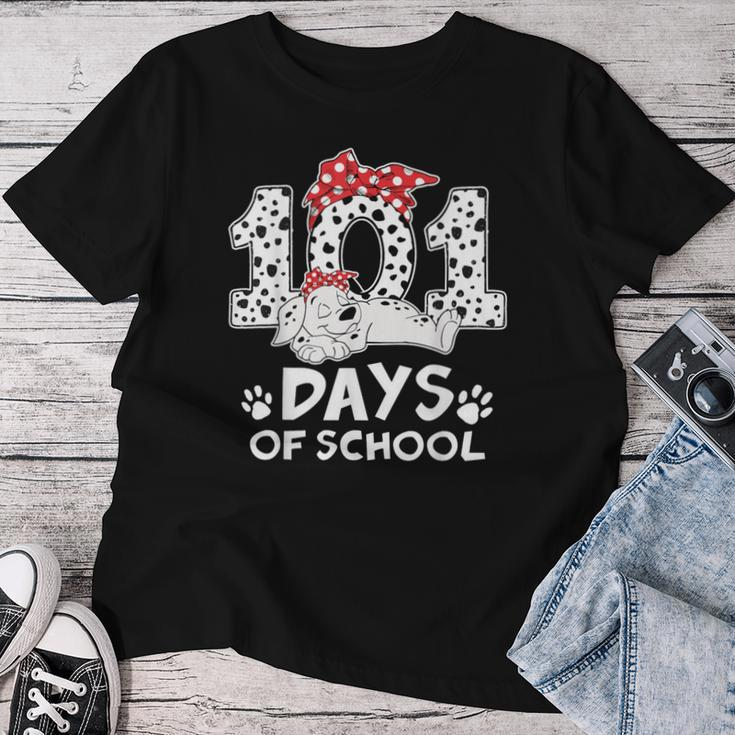 100 Days Of School Dalmatian Dog Girl 100 Days Smarter Women T-shirt Unique Gifts