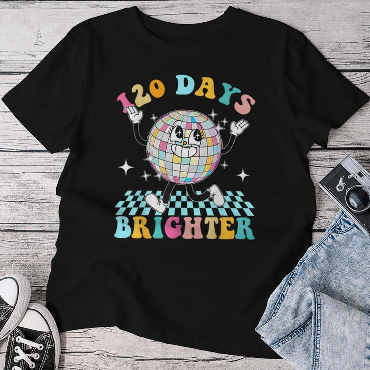 120 Days Brighter Happy 120Th Day Of School Groovy Boy Girl Women T-shirt Funny Gifts