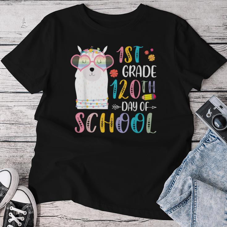 120Th Day Of School No Prob Llama 120 Days Of 1St Grade Women T-shirt Unique Gifts