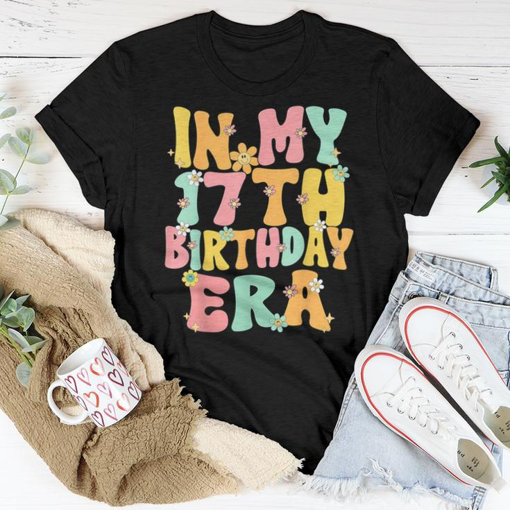 In My 17Th Birthday Era Groovy 17 Year Old Birthday Girl Boy Women T-shirt Funny Gifts