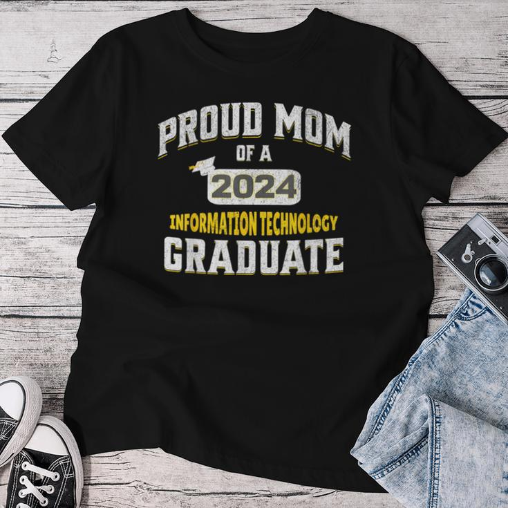 2024 Matching Proud Mom 2024 Information Technology Graduate Women T-shirt Unique Gifts