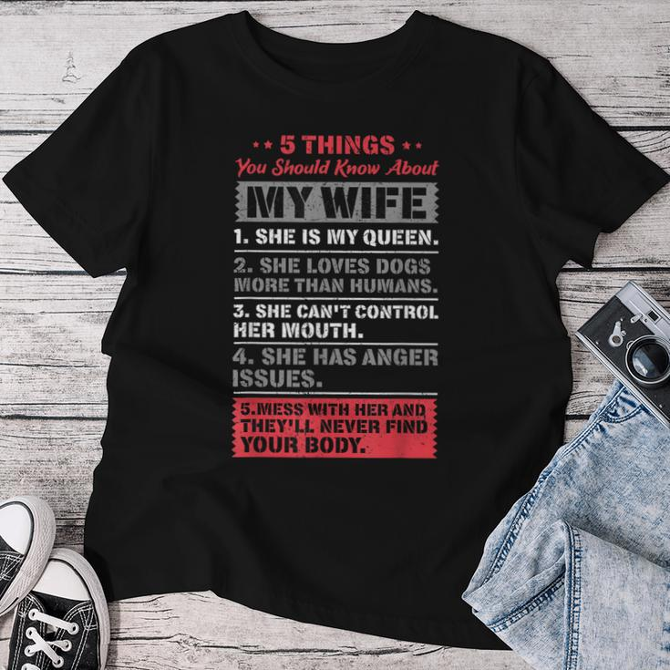 5 Things You Should Know About My Wife Husbandidea Women T-shirt Personalized Gifts