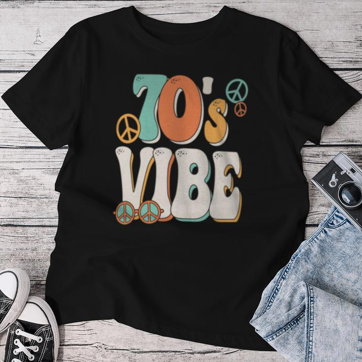 70'S Vibe Costume 70S Party Outfit Groovy Hippie Peace Retro Women T-shirt Funny Gifts