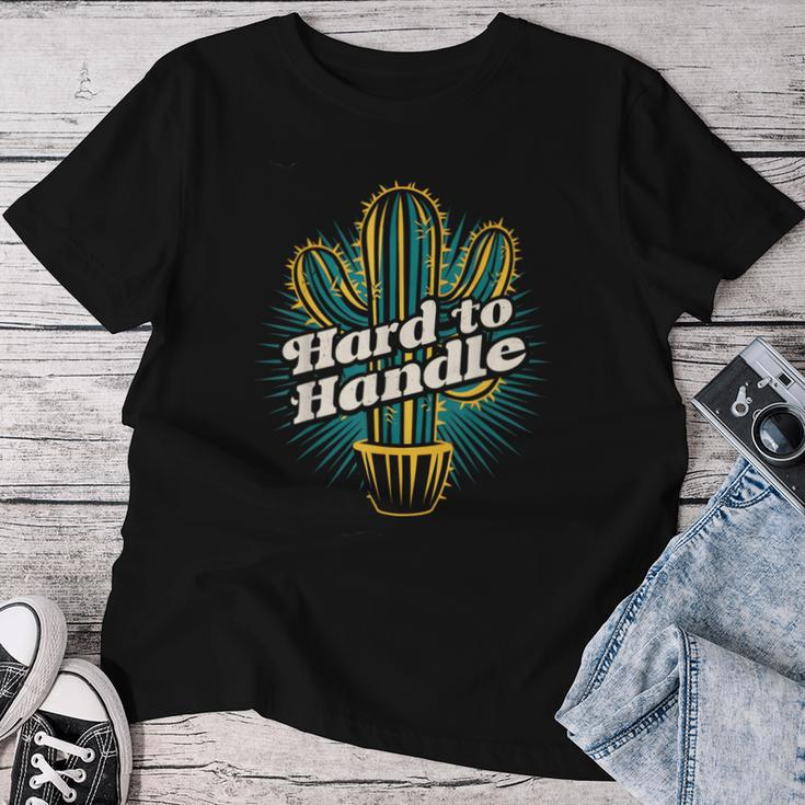 Adorable Vintage Hard To Handle Retro Cactus Women T-shirt Funny Gifts