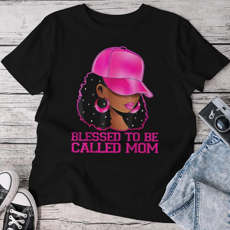 African American Afro Blessed To Be Called Mom Women T-shirt Personalized Gifts