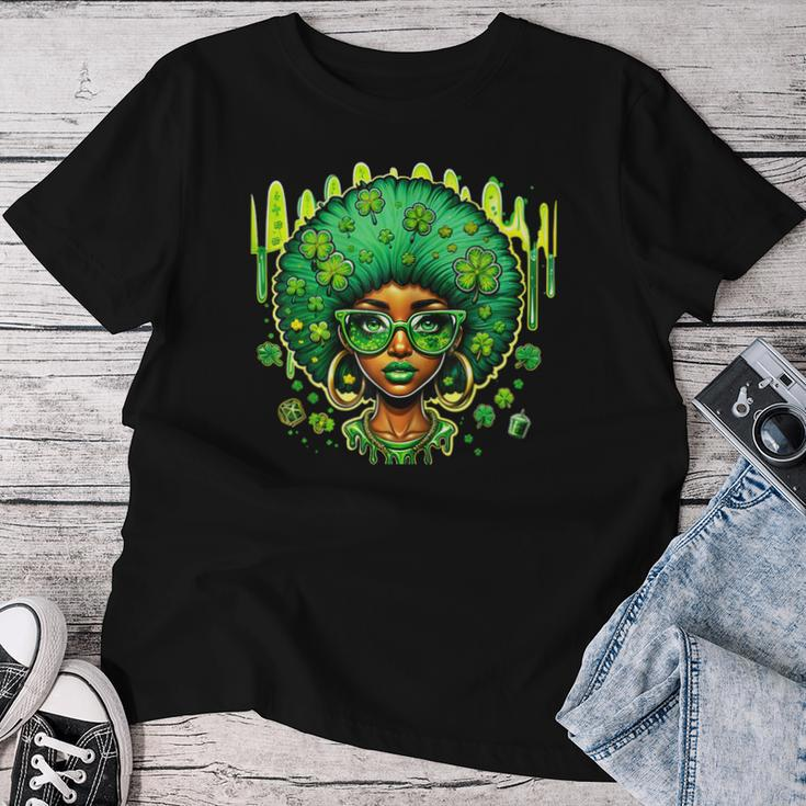 African American Leprechaun Black St Patrick's Day Women T-shirt Unique Gifts