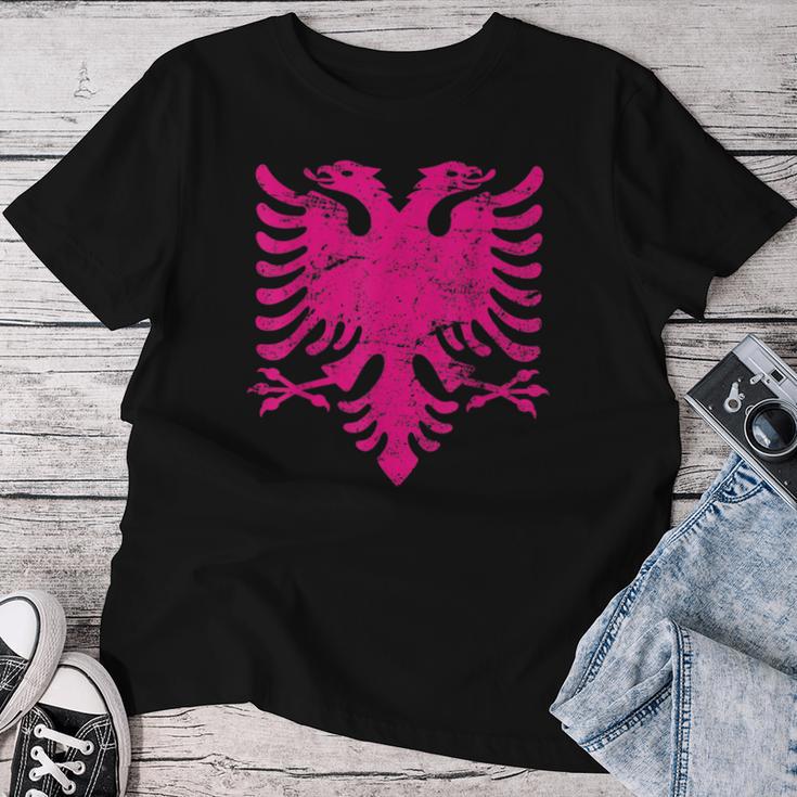 Albania Eagle Pink Flag Women's Children's Albania T-shirt Frauen Lustige Geschenke