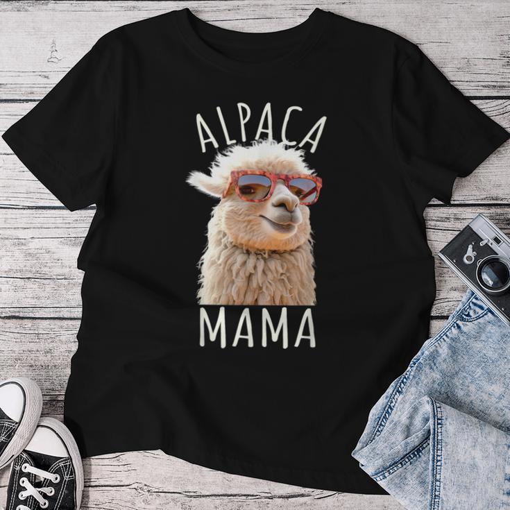 Alpaka Mama Alpaca Mutter Lama Muttertag Alpaka Wanderung T-shirt Frauen Lustige Geschenke