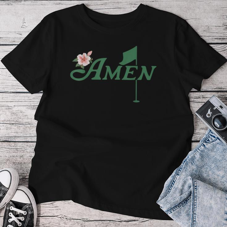 Amen Azalea Golf Masters Floral Golfing Enthusiast Women T-shirt Unique Gifts