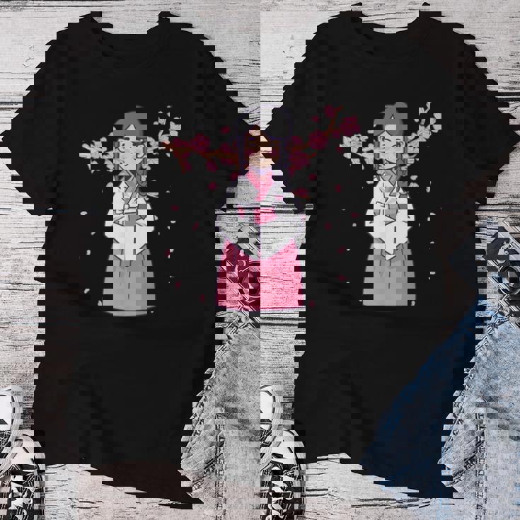 Anime Girl Coréen Hanbok Fleurs De Cerisier T-shirt femme Cadeauxyz