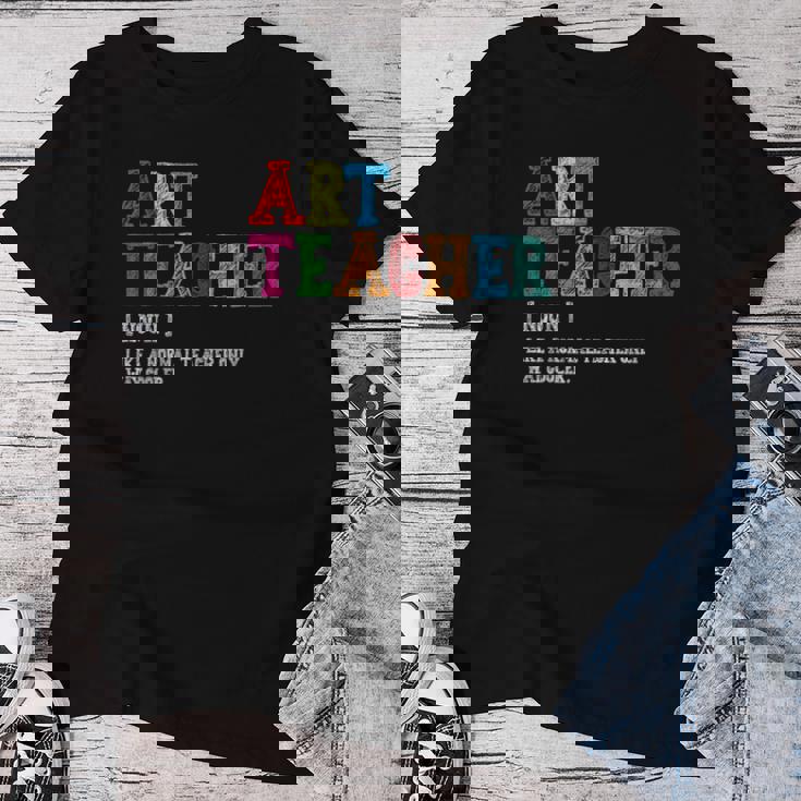 Art Teacher Definition Camiseta de mujer Regalos divertidos