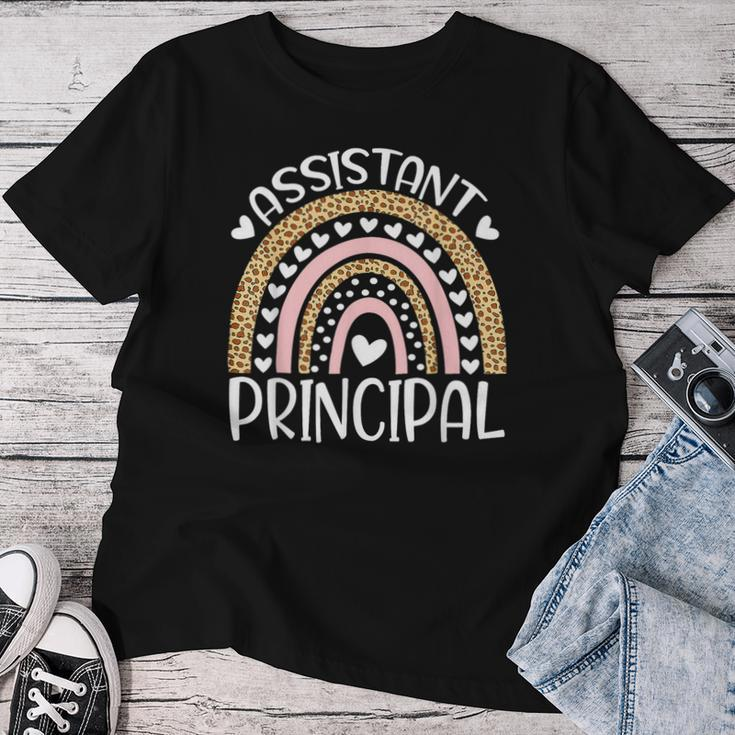 Assistant Principal Back To School First Day Rainbow Leopard Women T-shirt Funny Gifts