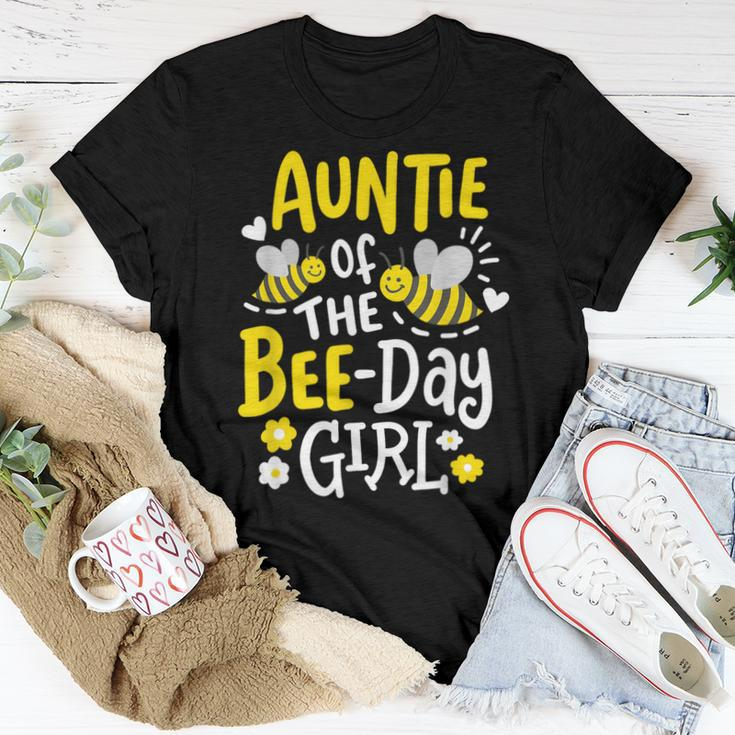 Auntie Of The Bee-Day Girl Birthday Party Matching Family Women T-shirt Funny Gifts