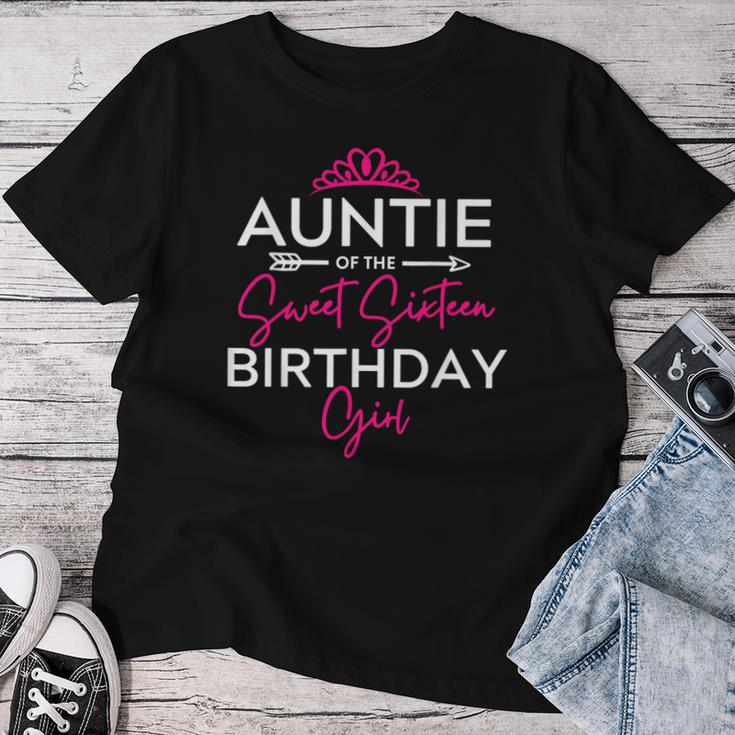 Auntie Of The Sweet Sixn Birthday Girl N Bday Party Te Women T-shirt Personalized Gifts