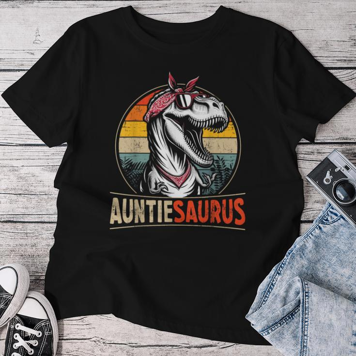Auntiesaurus Dinosaur For Aunt Or Auntie Matching Family Women T-shirt Funny Gifts