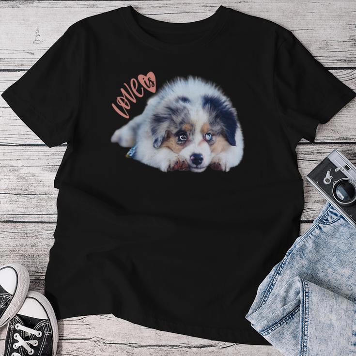 Australian Shepherd Aussie Puppy Dog Mum Dad T-shirt Frauen Lustige Geschenke