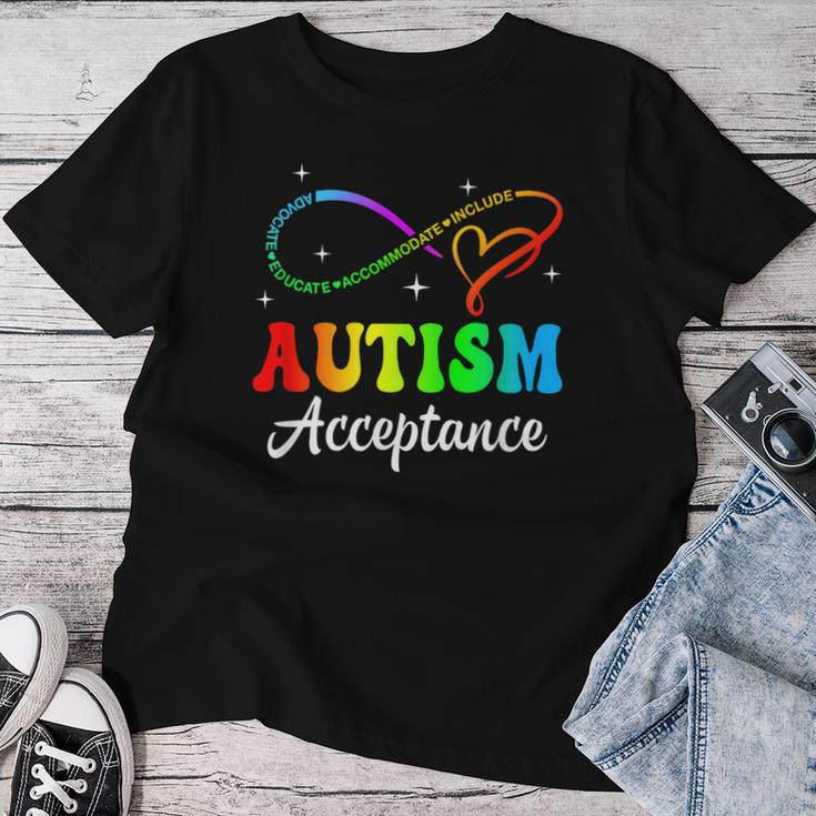 Autism Awareness Acceptance Infinity Symbol Kid Women T-shirt Unique Gifts